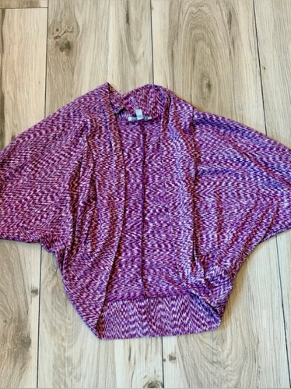 dELiA*s Pink & Purple Marled Batwing Knit Top